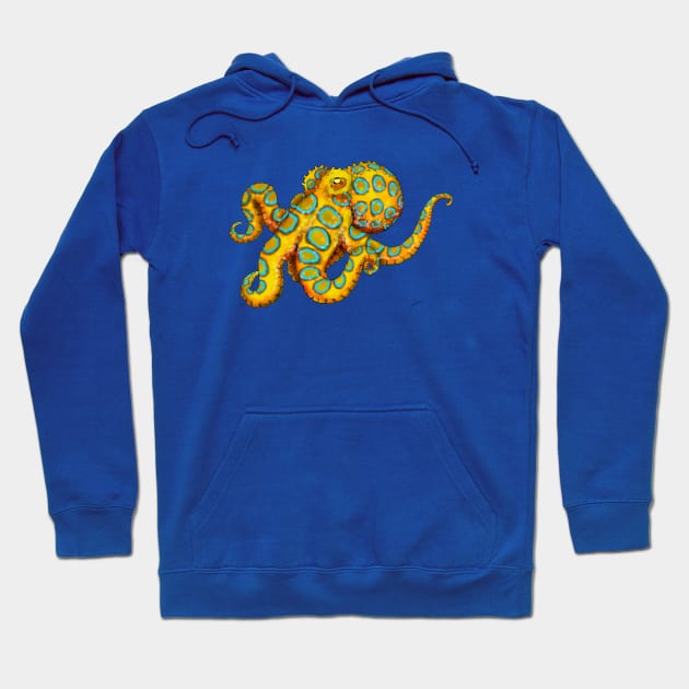 Blue-ringed octopus Hoodie by lucamendieta